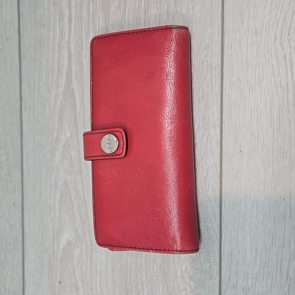 HOBO Women Red Leather Wallet - Picture 1 of 10